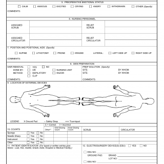 DA Form 5179-1. Intraoperative Document