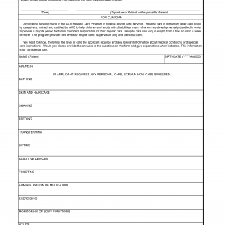 DA Form 5190. Clinician`s Information