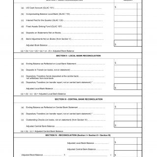 DA Form 5353-R. Bank Reconciliation Worksheet (LRA)