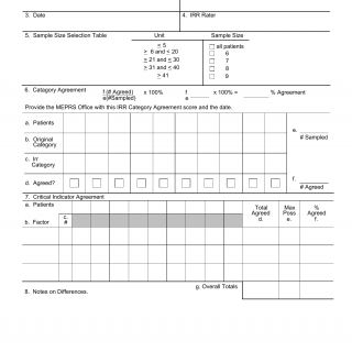 DA Form 5391-R. Workload Management System for Nursing Interrater Reliability Testing (LRA)