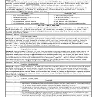 DA Form 5440-51. Delineation of Clinical Privileges - Neurosurgery