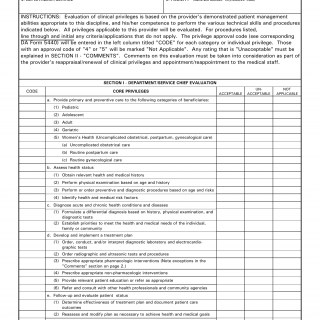 DA Form 5441-16. Evaluation of Clinical Privileges - Nurse Practitioner