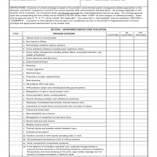 DA Form 5441-23. Evaluation of Clinical Privileges - Emergency Medicine