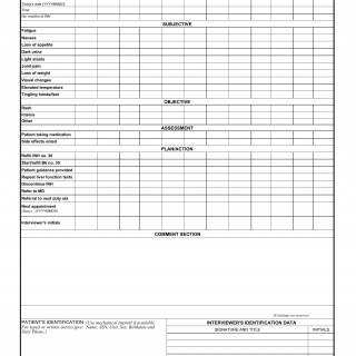 DA Form 5569. Isoniazid (Inh) Clinic Flow Sheet