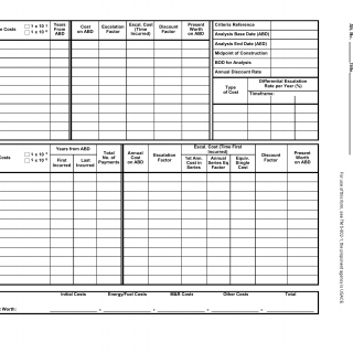 DA Form 5605-4-R. Life Cycle Cost Analysis - Present Worth: Conventional Approach (LRA)