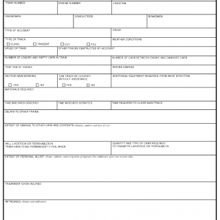 DA Form 5614-R. Superintendent`s Telegraphic Report of Accident (LRA)