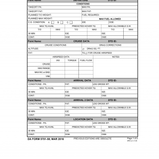 DA Form 5701-58. Oh 58d Performance Planning Card