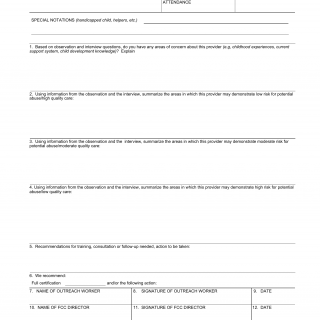 DA Form 5761-3-R. Family Child Care (Fcc) Risk Assessment Tool Report (LRA)