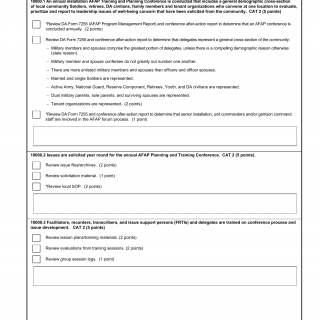 DA Form 7419-3. Army Family Action Plan (AFAP) Program