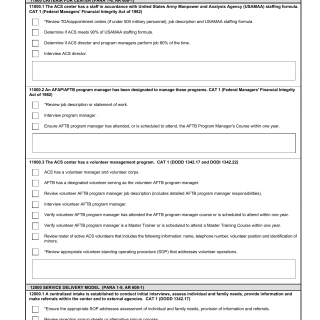 DA Form 7419. Army Community Service (ACS) Accreditation Checklist