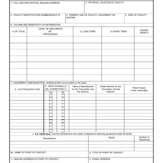DA Form 7453. Facility Technical Threat Assessment (FTTA) Worksheet