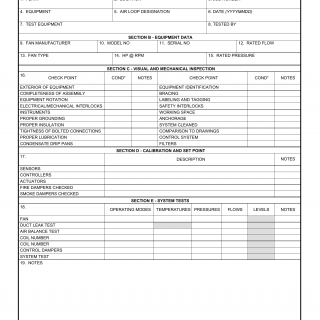DA Form 7479-R. Ventilation System Inspection Checklist (LRA)