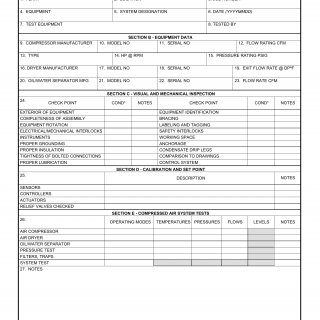 DA Form 7482-R. Compressed Air System Inspection Checklist (LRA)