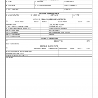 DA Form 7486-R. High Altitude Electromagnetic Pulse (HEMP) Protection of Mechanical Systems Inspection Checklist (LRA)