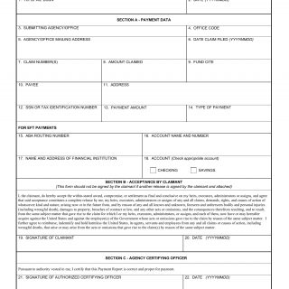 DA Form 7500. Tort Claim Payment Report