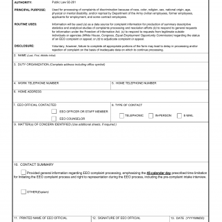 DA Form 7509. Information Inquiry Summary