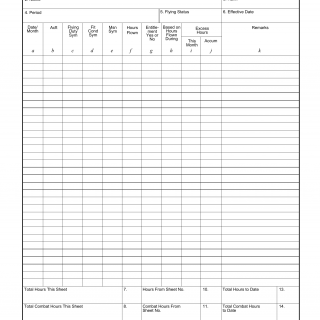 DA Form 759-3. Individual Flight Records and Flight Certificate-Army (Flight Pay Work Sheet)
