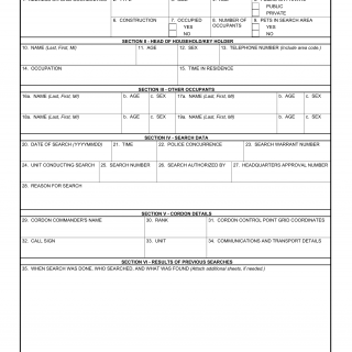 DA Form 7603. Building Search Report
