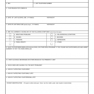 DA Form 8000. ASAP Triage Instrument (For Unscheduled Patients) | Forms ...