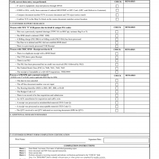 DAF Form 14 - 356 Reject Due-In Detail Not Loaded Checklist