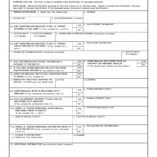 DD Form 1074. Questionnaire of Local Inhabitants