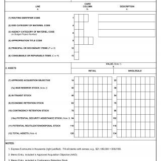 DD Form 1138-1. Inventory Report of Principal or Secondary Items