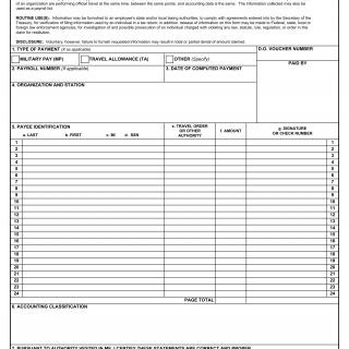 DD Form 1351-6. Multiple Payments List
