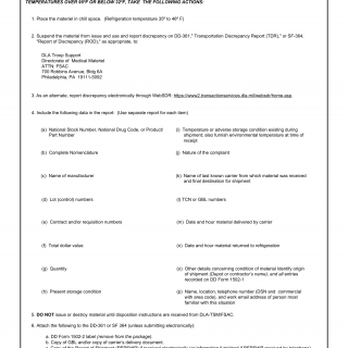 DD Form 1502-2N. Notice for Limited Unrefrigerated Medical Materiel Shipments