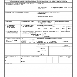 DD Form 1918. Federal Wage System - Establishment Information