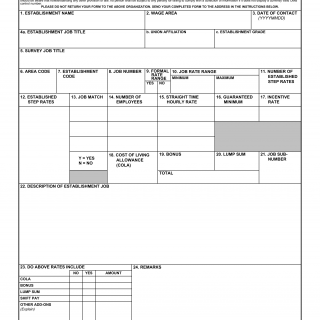 DD Form 1919. Federal Wage System - Wage Data Collection