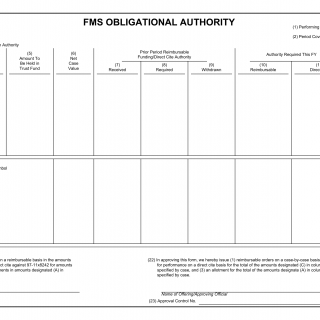 DD Form 2060. Foreign Military Sales (FMS) Obligational Authority
