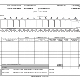 DD Form 2130-11. B707-300C Load Plan