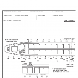 DD Form 2130-12. B747-100F/200C/200F Cargo Manifest