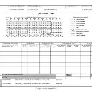 DD Form 2130-2. C-130 E/H/J Load Plan