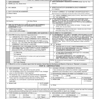 DD Form 2367. Overseas Housing Allowance (OHA) Report, Individual