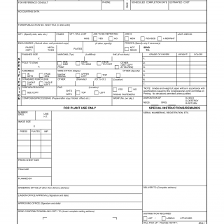 DD Form 282. DoD Printing Requisition/Order