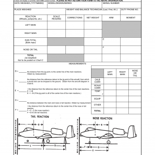 DD Form 365-2. Weighing Record, Form B - Aircraft