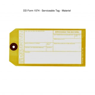 DD Form 1574. Serviceable Tag - Materiel (yellow)