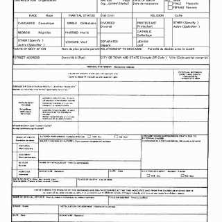 DD Form 2064. Certificate of Death Overseas