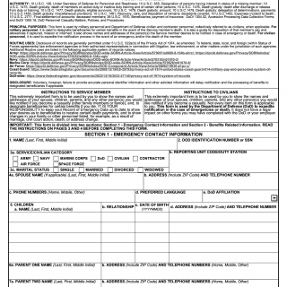 DD Form 93. Record of Emergency Data | Forms - Docs - 2023