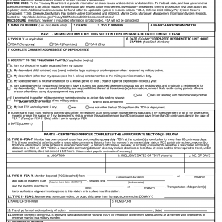 DD Form 1561. Statement to Substantiate Payment of Family Separation Allowance (FSA)