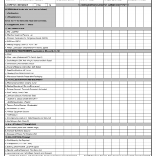 DD Form 2133. Joint Airlift Inspection Record/Checklist