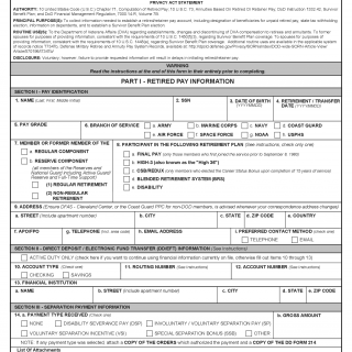 DD Form 2656. Data for Payment of Retired Personnel