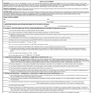DD Form 2910. Victim Reporting Preference Statemen