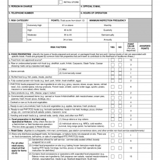 DD Form 2972. Food Facility Risk Assessment Survey