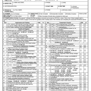 DD Form 2973. Food Operation Inspection Report