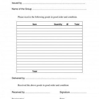 Delivery note Delivery note