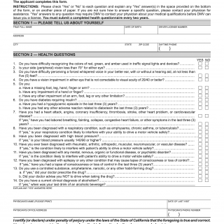 DL 546. Health Questionnaire