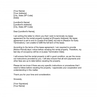 Early Lease Termination Letter Forms Docs 2023 Early Lease Termination Letter Forms Docs 2023