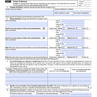 IRS Form 2848. Power of Attorney and Declaration of Representative